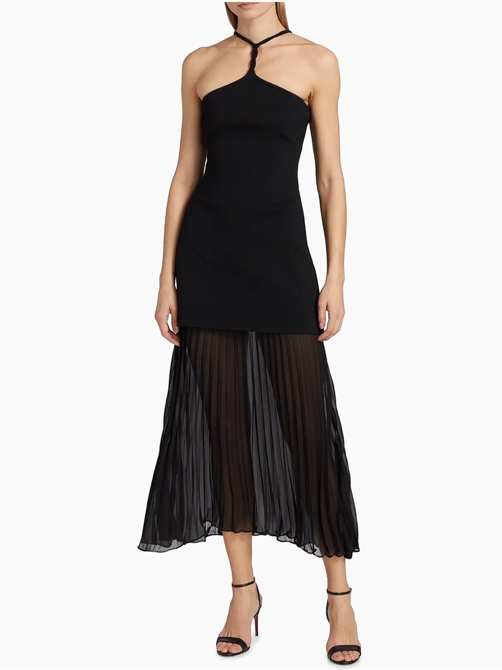Et Ochs black Veta Halterneck Midi-Dress